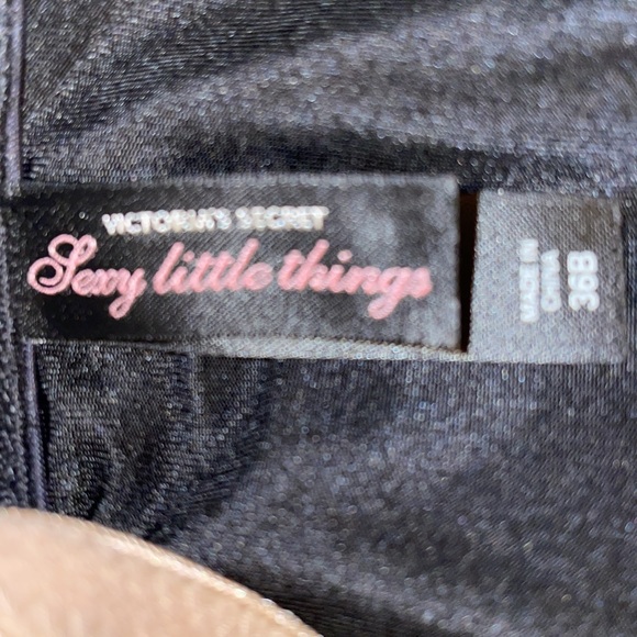 Vintage Victorias Secret pushup bustier w/removable straps, pink & black, sz.36B - Picture 7 of 8